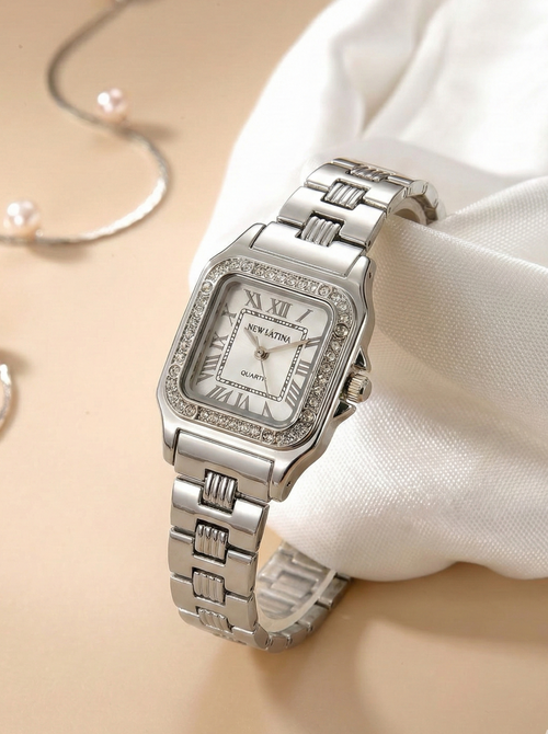 women vintage silver watch