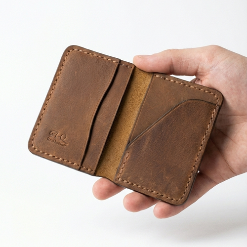 Bi-Fold – 100% Handmade Leather Cardholder Wallet