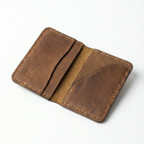 Bi-Fold – 100% Handmade Leather Cardholder Wallet