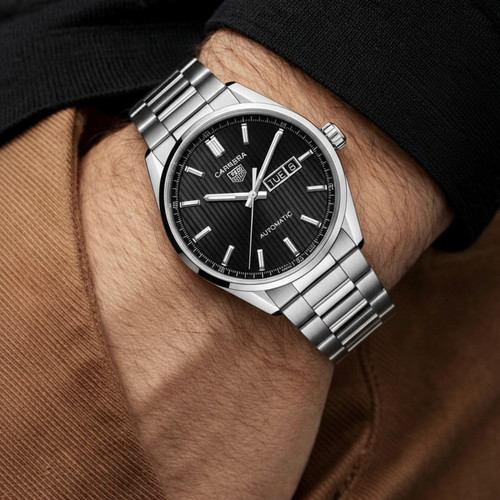 Tag Heuer Carrera Men's Black Day-Date Watch