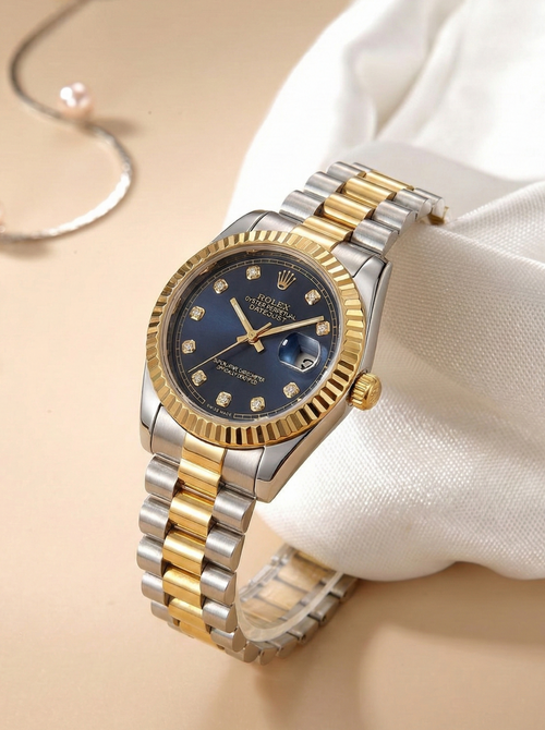 Rolex Date just Style – Two-Tone Black Dial (Quartz)