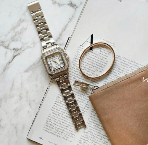 women vintage silver watch
