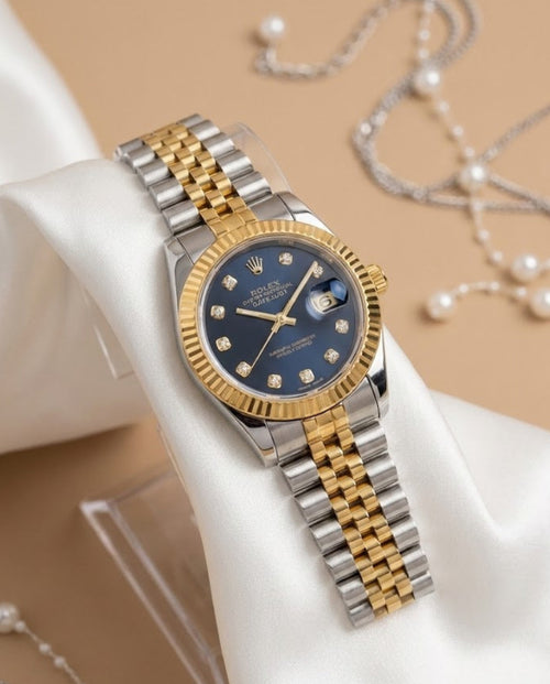 Rolex Date just Style – Two-Tone Black Dial (Quartz)